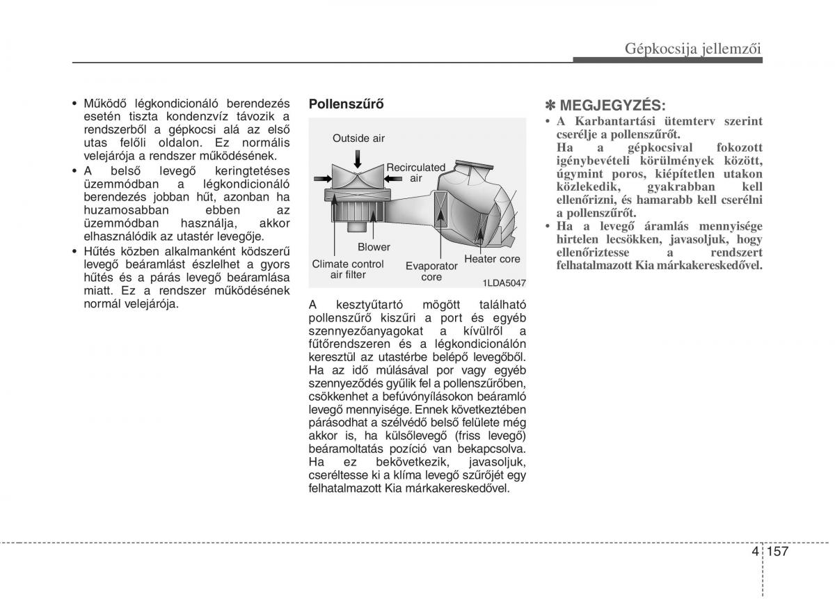 KIA Carens III 3 Kezelesi utmutato / page 186