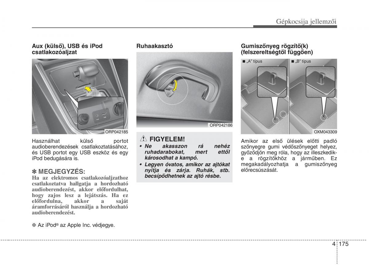 KIA Carens III 3 Kezelesi utmutato / page 204