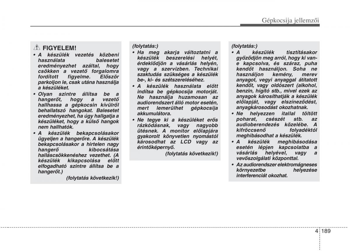 KIA Carens III 3 Kezelesi utmutato / page 218