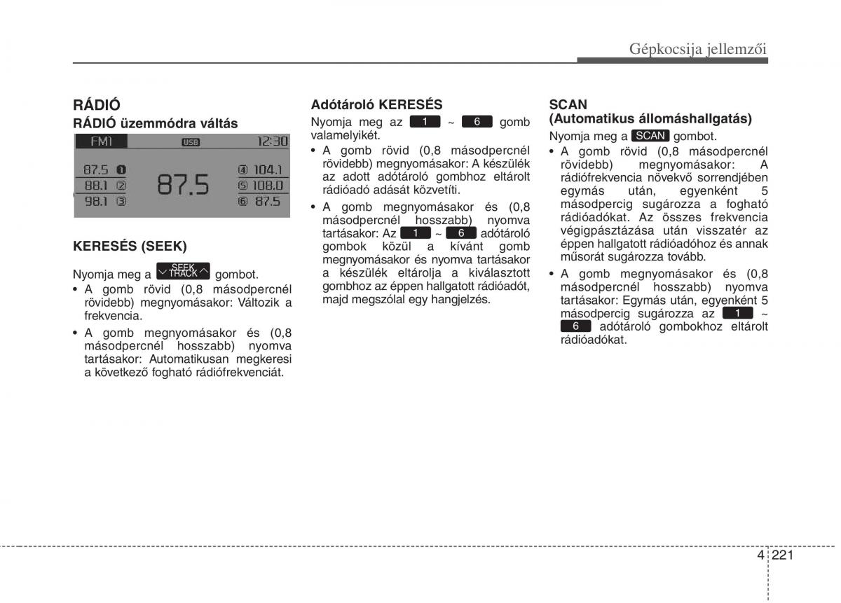 KIA Carens III 3 Kezelesi utmutato / page 250