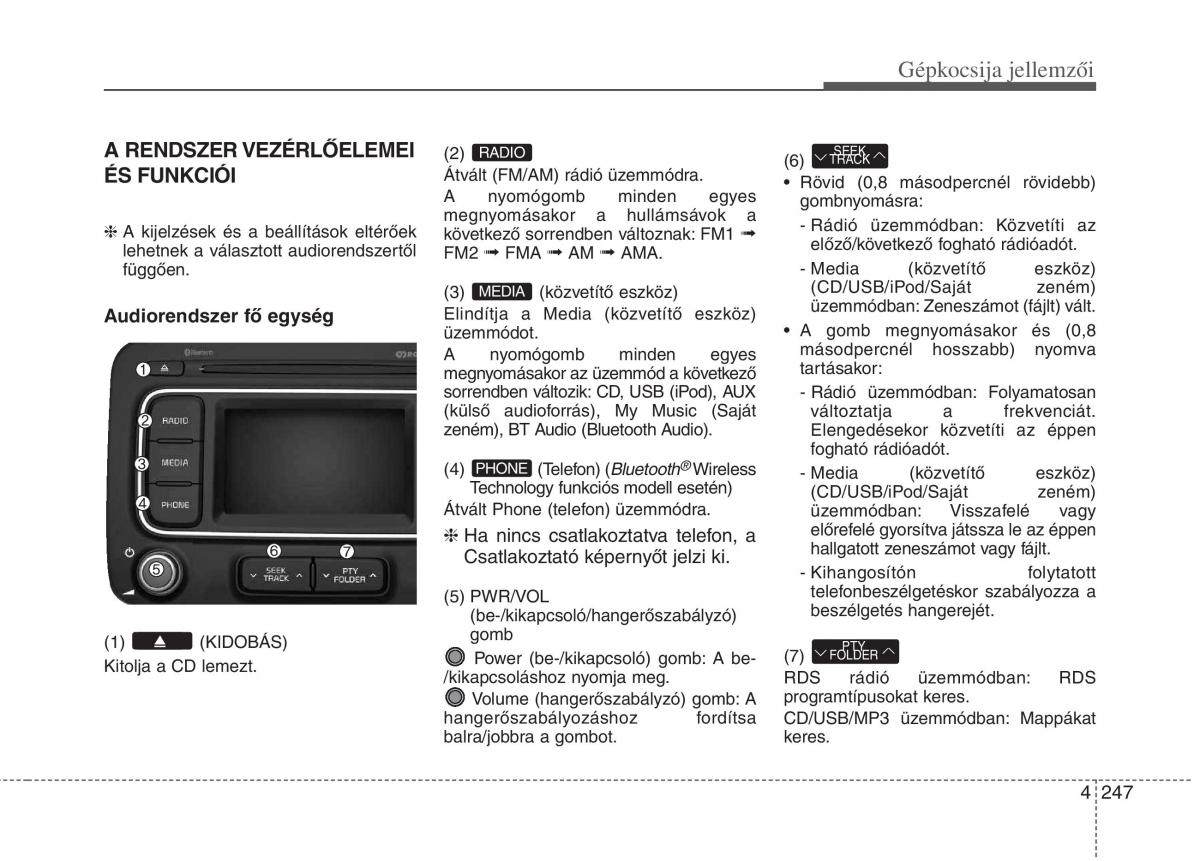 KIA Carens III 3 Kezelesi utmutato / page 276