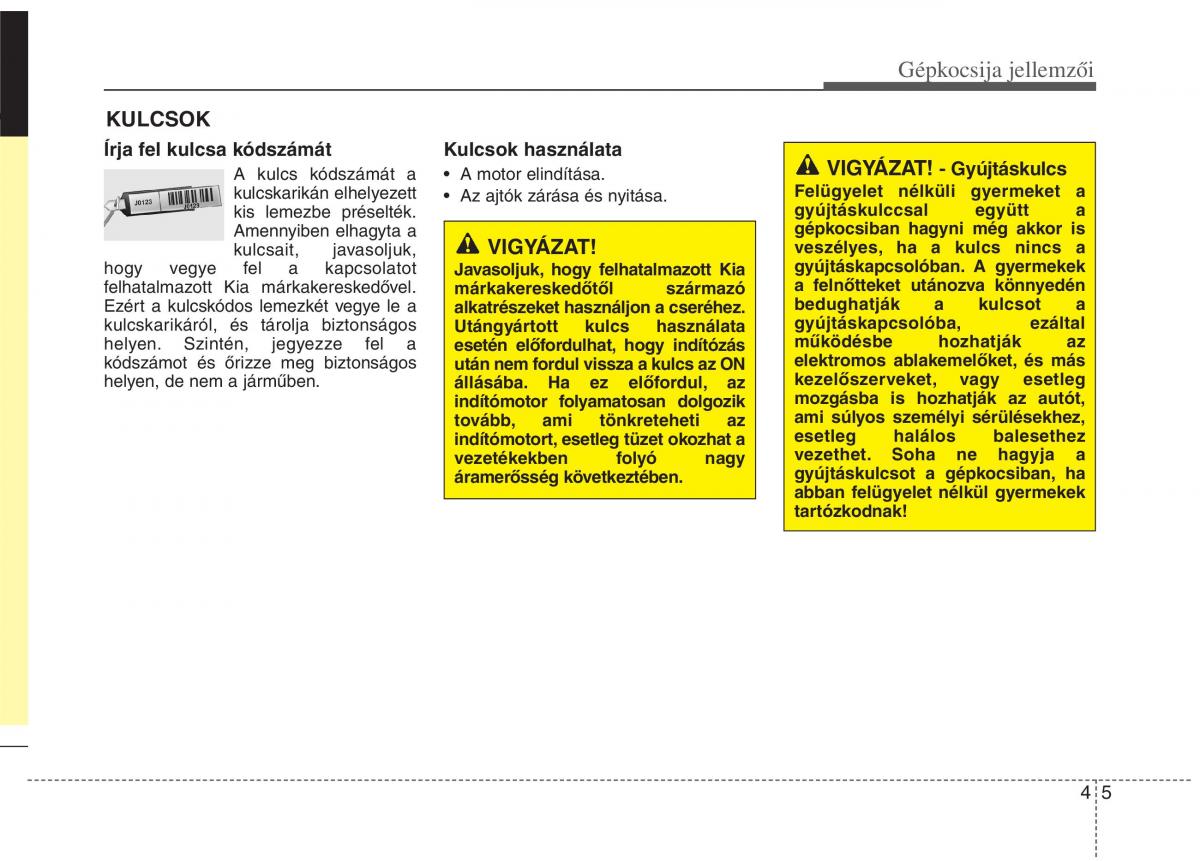 KIA Carens III 3 Kezelesi utmutato / page 34