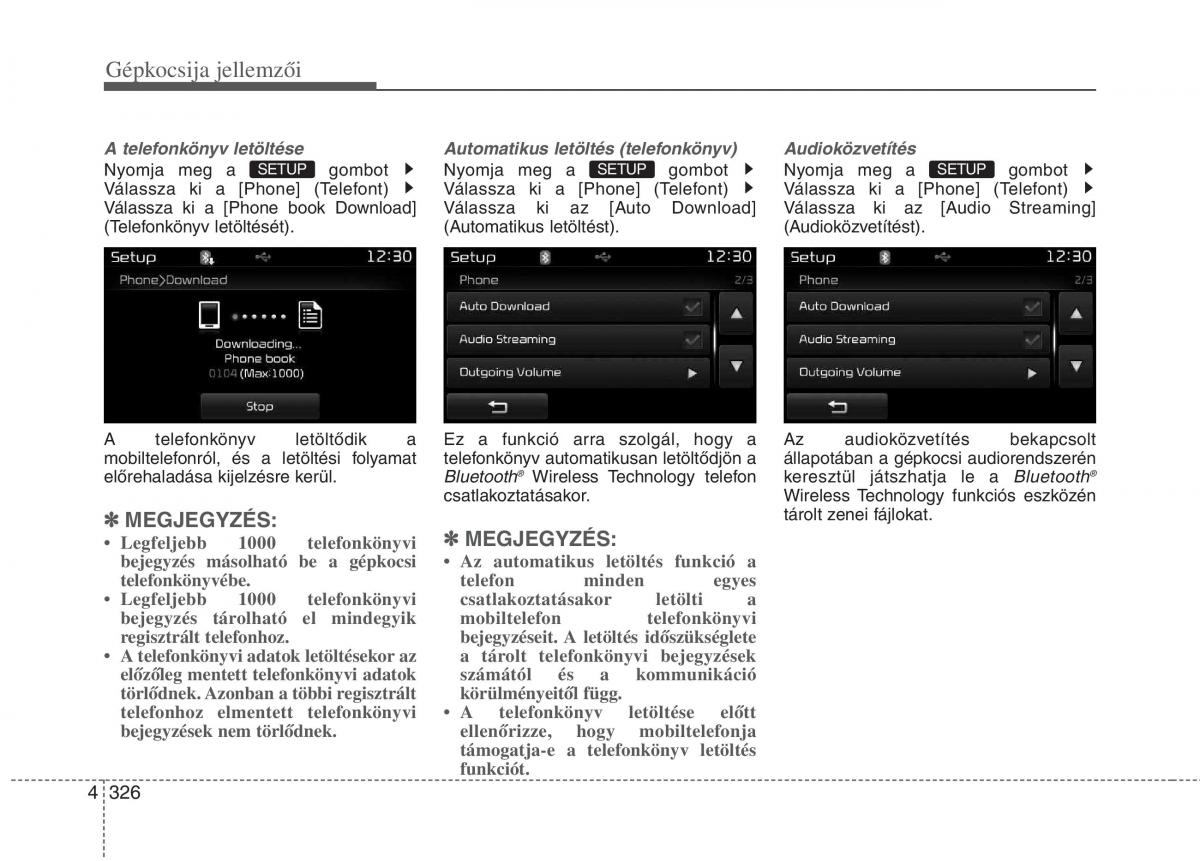 KIA Carens III 3 Kezelesi utmutato / page 355