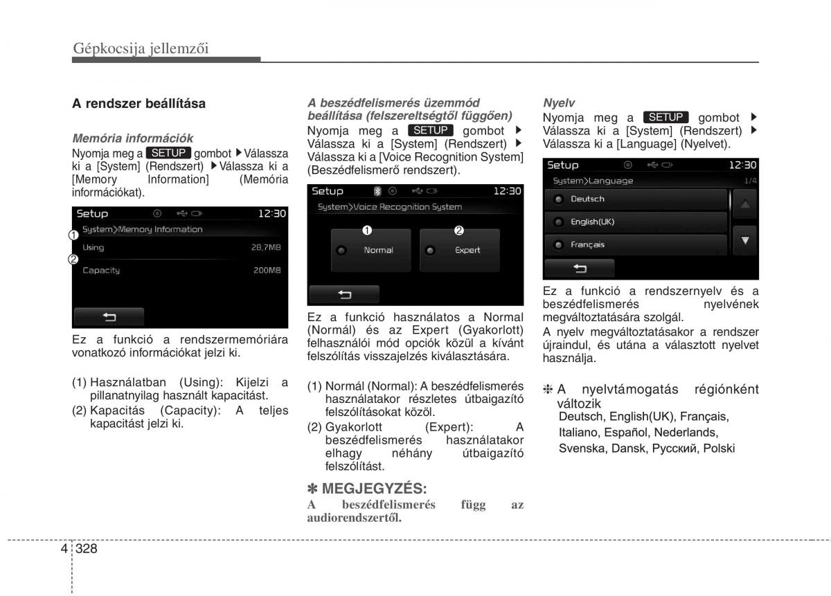 KIA Carens III 3 Kezelesi utmutato / page 357