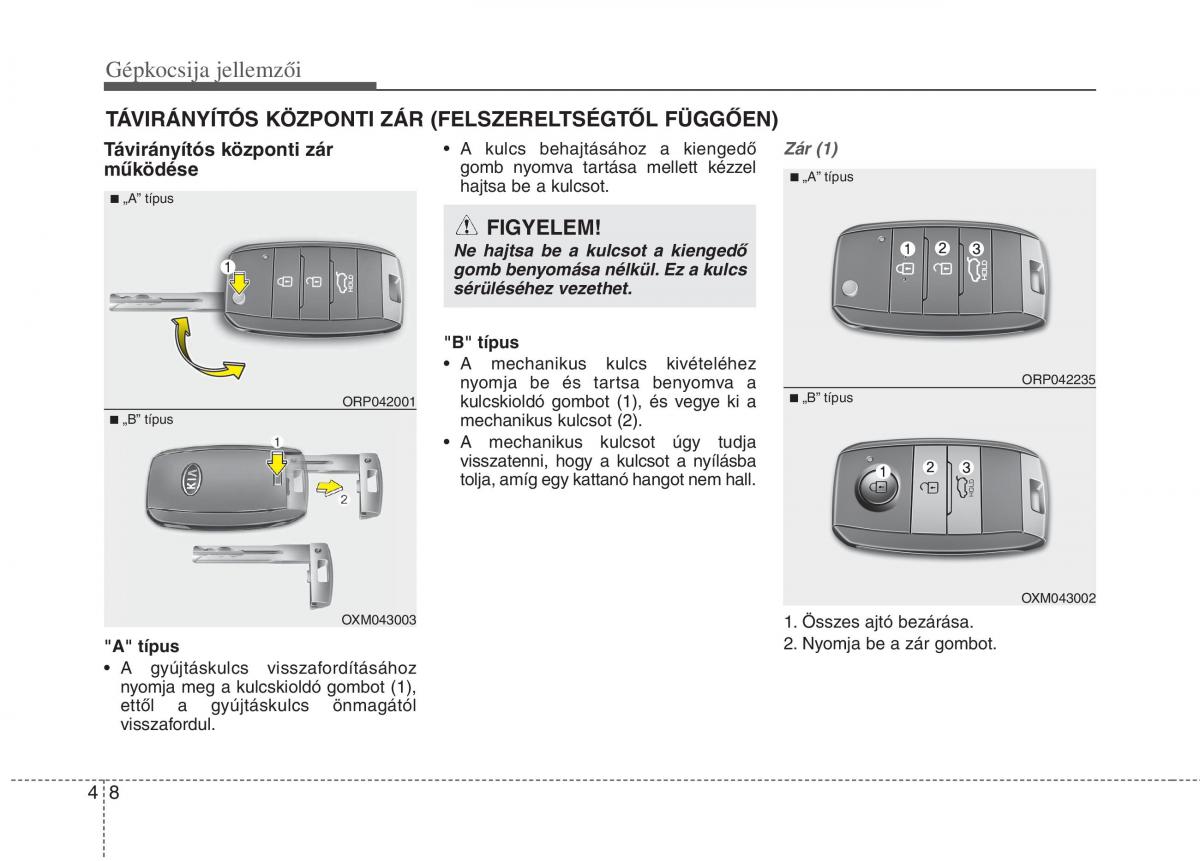 KIA Carens III 3 Kezelesi utmutato / page 37