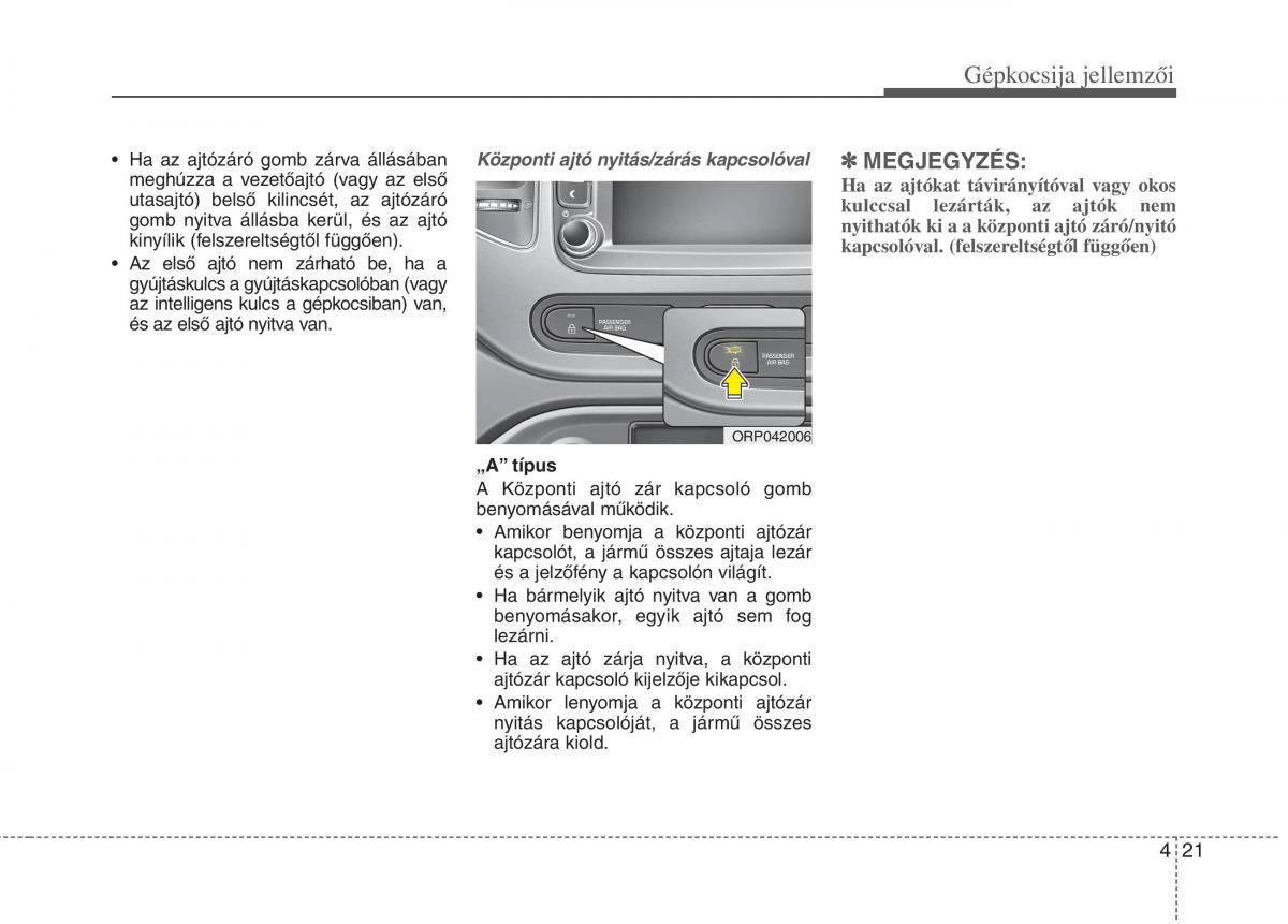 KIA Carens III 3 Kezelesi utmutato / page 50