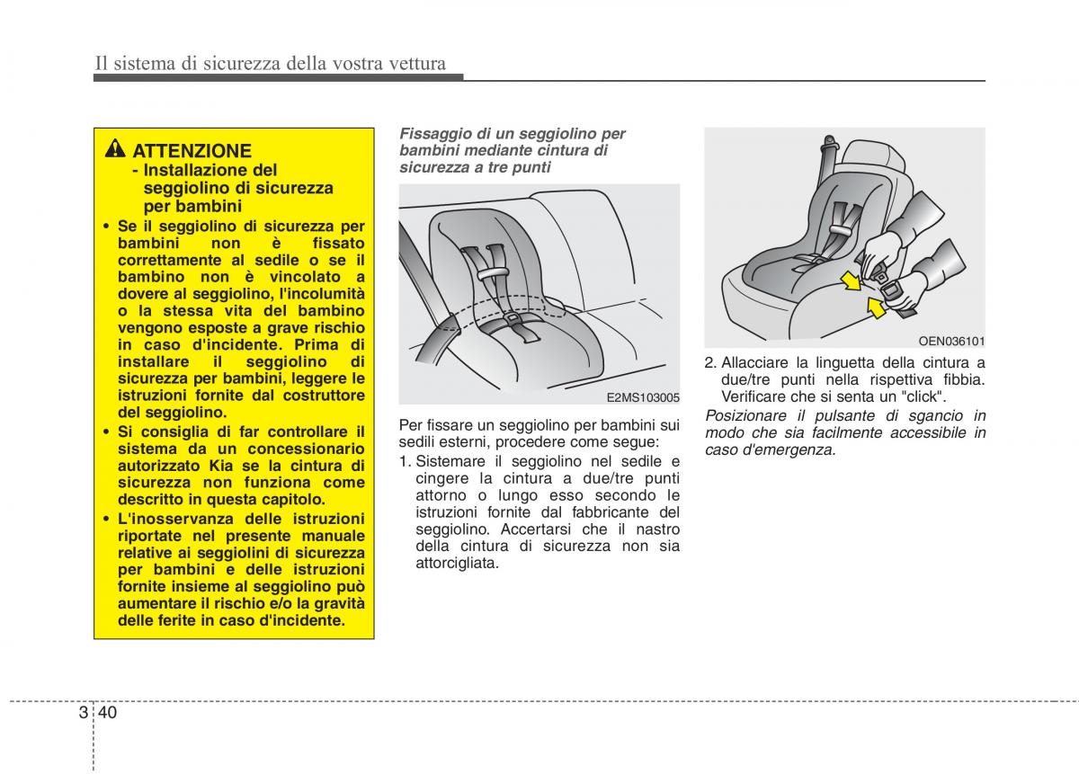 KIA Carens III 3 manuale del proprietario / page 56