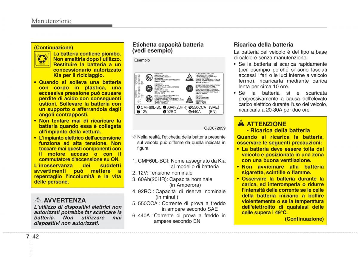 KIA Carens III 3 manuale del proprietario / page 580