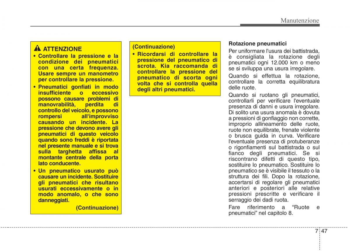 KIA Carens III 3 manuale del proprietario / page 585