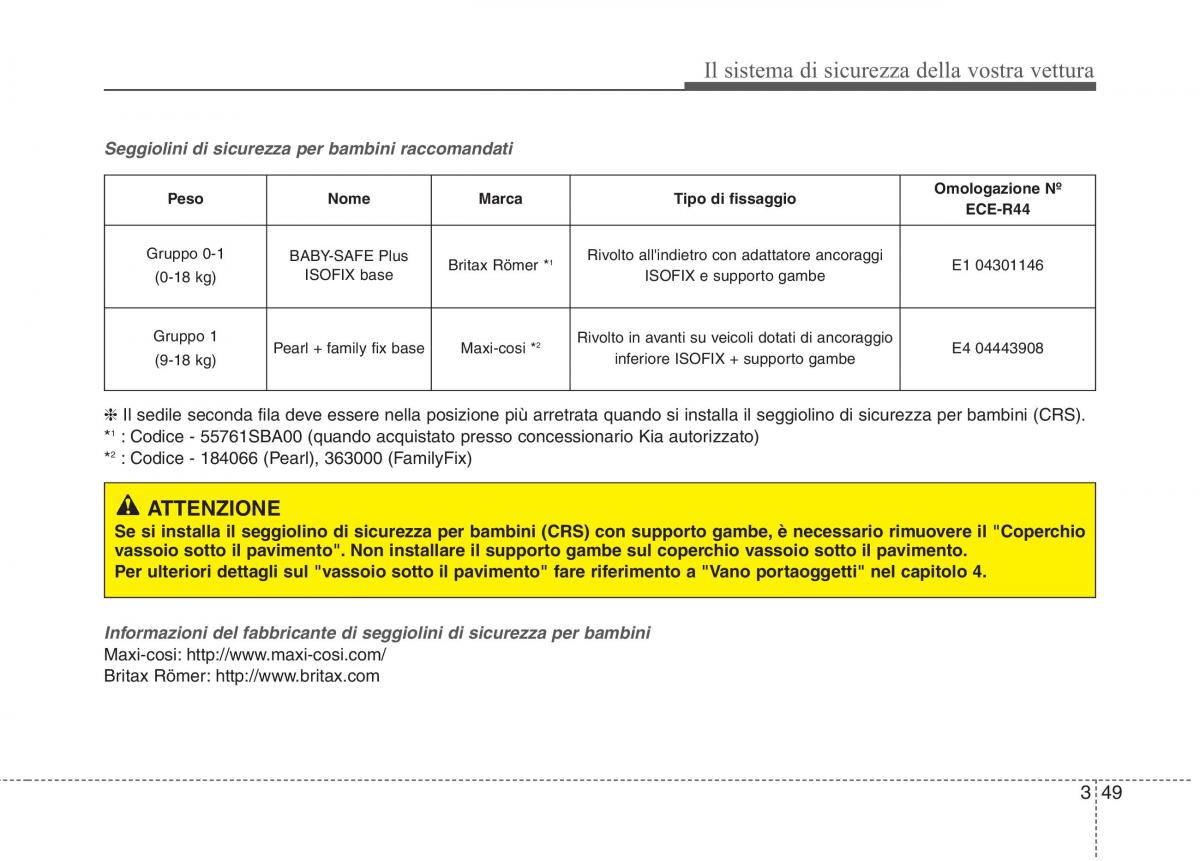 KIA Carens III 3 manuale del proprietario / page 65