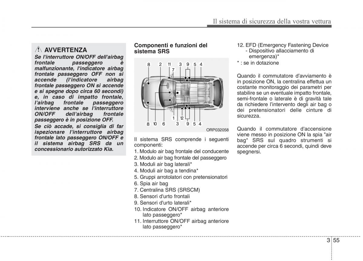 KIA Carens III 3 manuale del proprietario / page 71