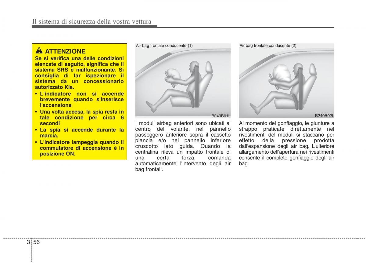 KIA Carens III 3 manuale del proprietario / page 72