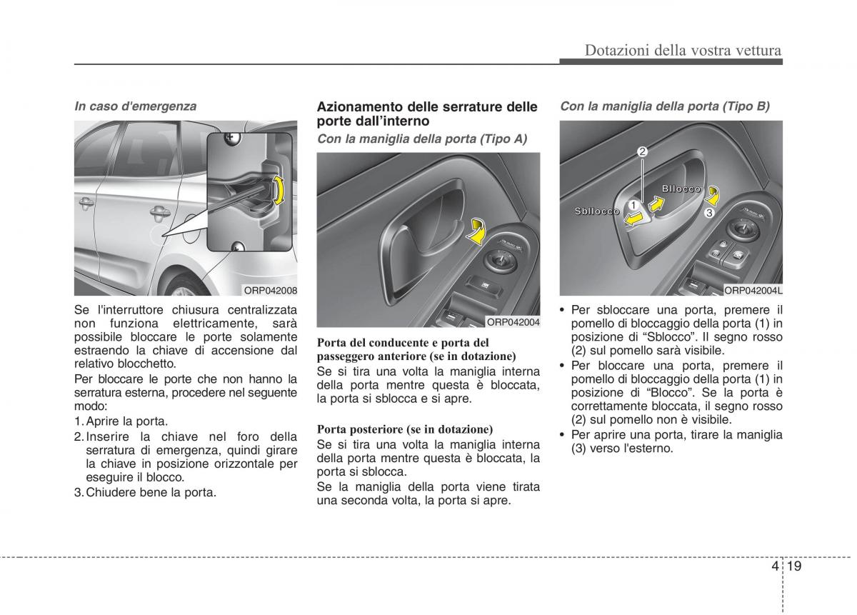 KIA Carens III 3 manuale del proprietario / page 108