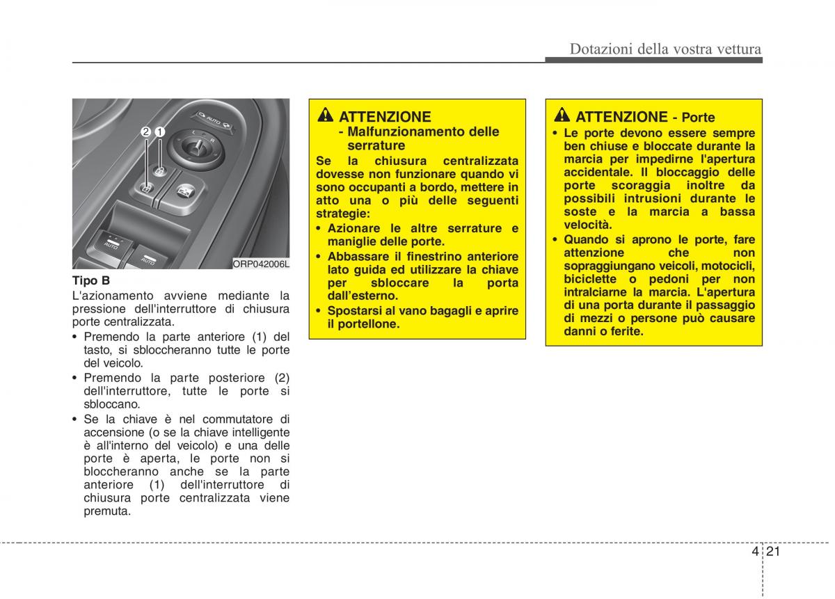 KIA Carens III 3 manuale del proprietario / page 110