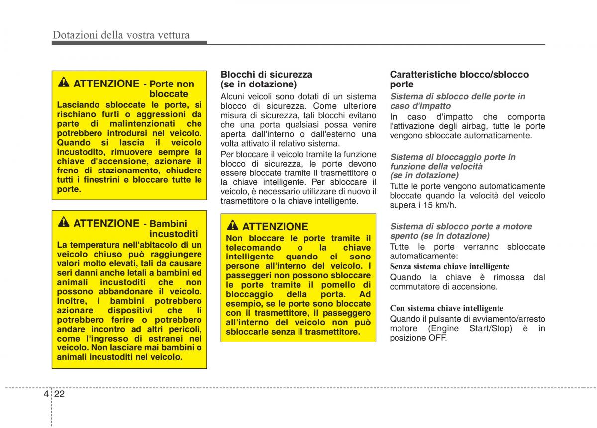 KIA Carens III 3 manuale del proprietario / page 111