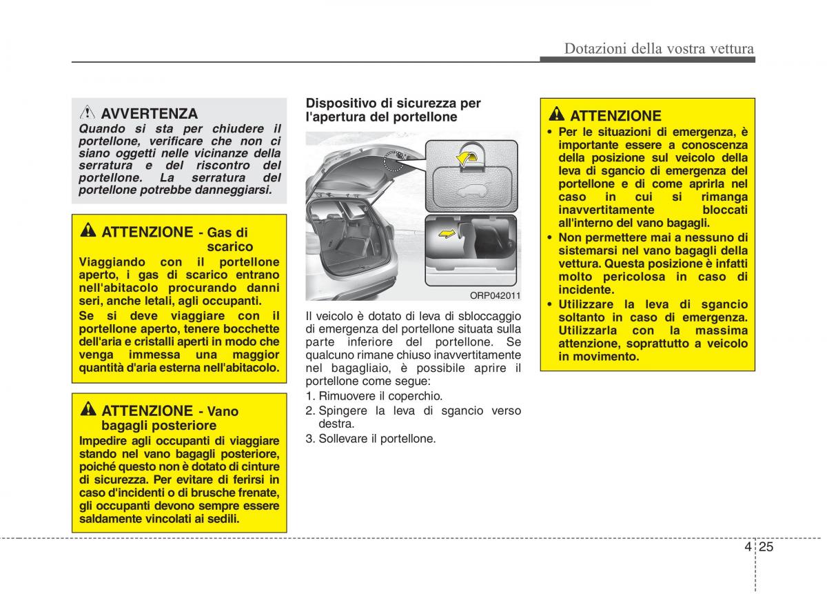 KIA Carens III 3 manuale del proprietario / page 114