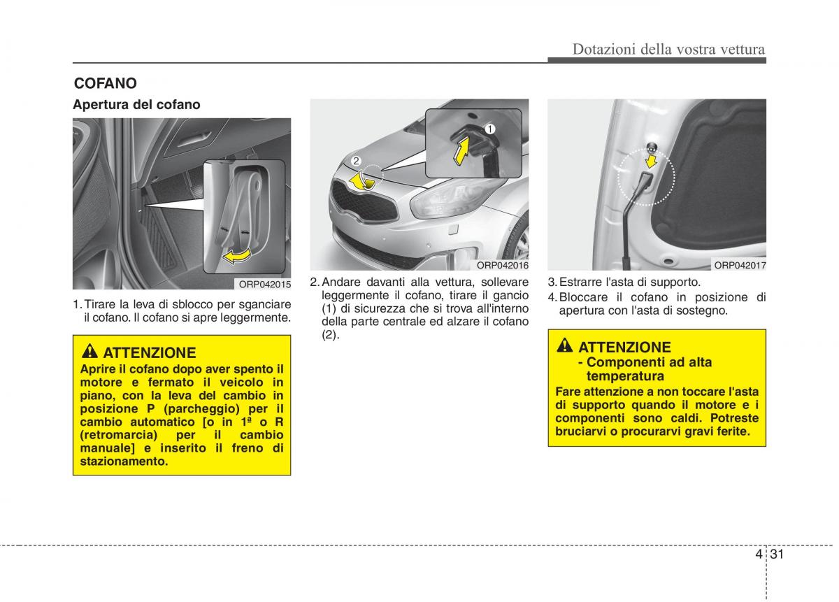 KIA Carens III 3 manuale del proprietario / page 120