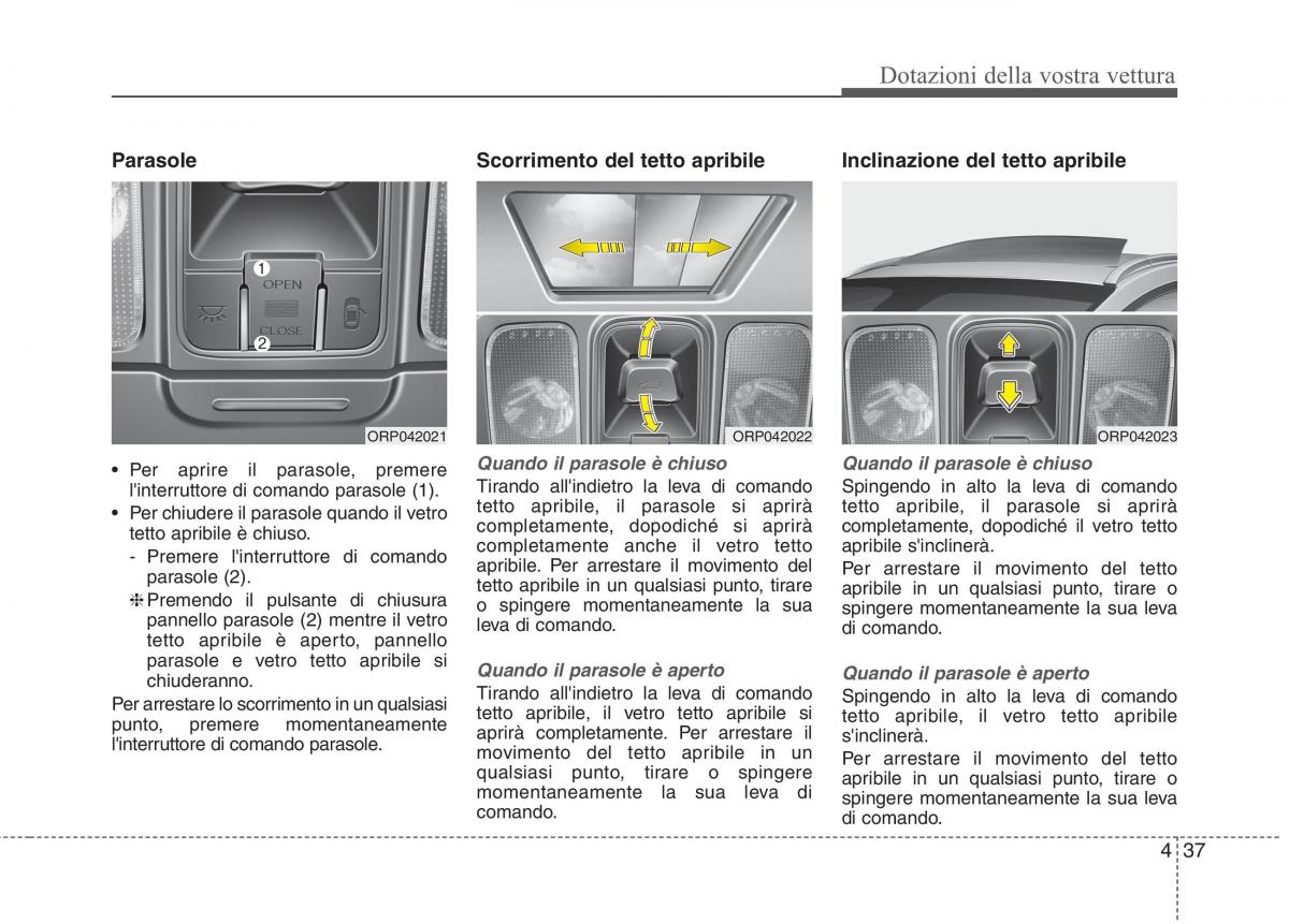 KIA Carens III 3 manuale del proprietario / page 126