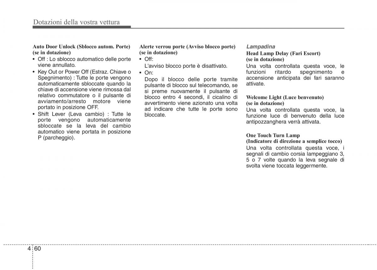 KIA Carens III 3 manuale del proprietario / page 149