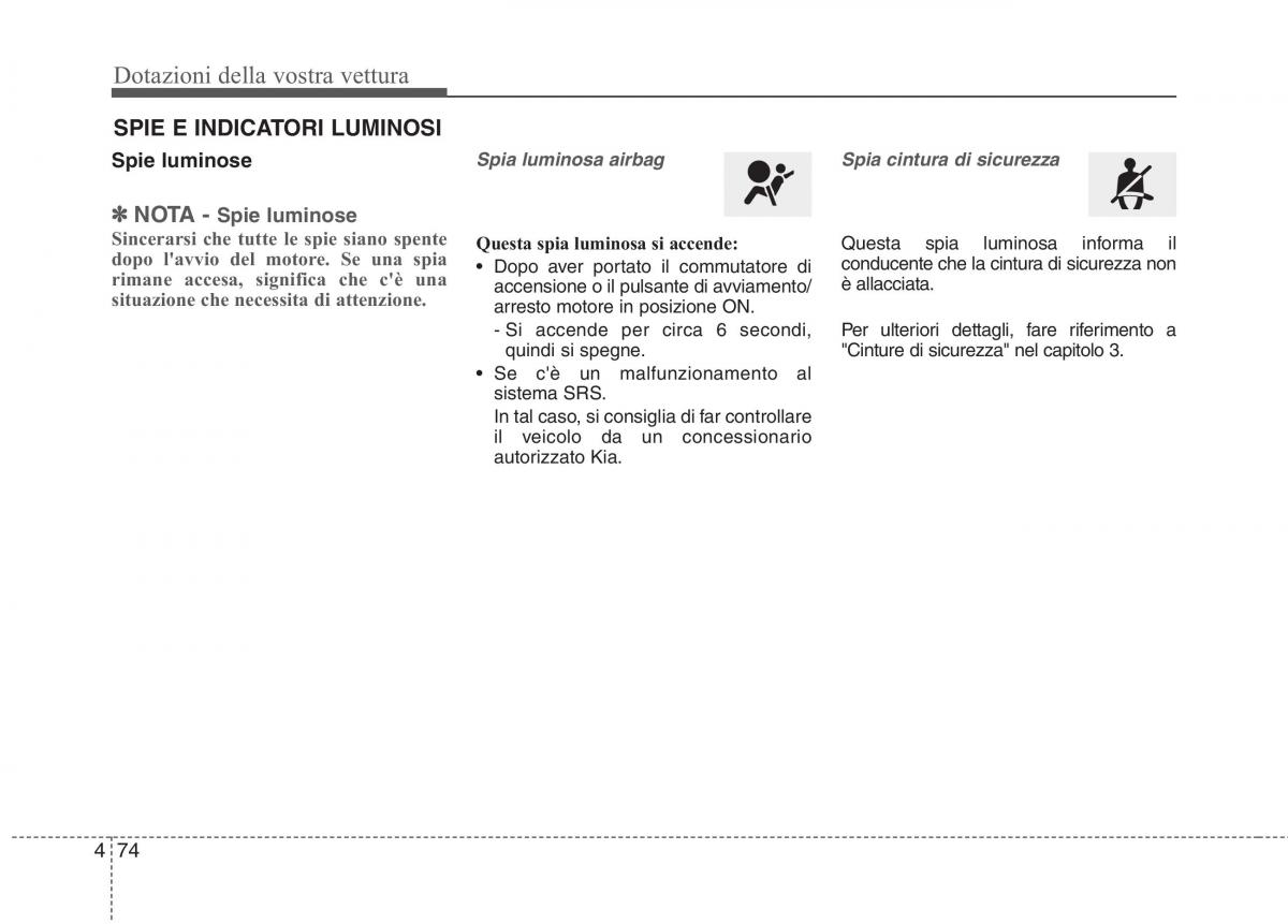 KIA Carens III 3 manuale del proprietario / page 163