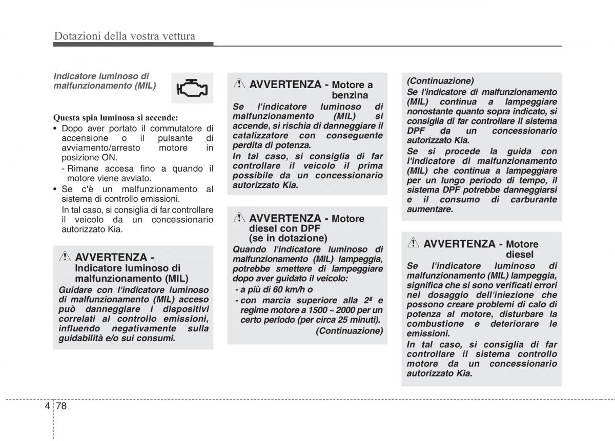 KIA Carens III 3 manuale del proprietario / page 167