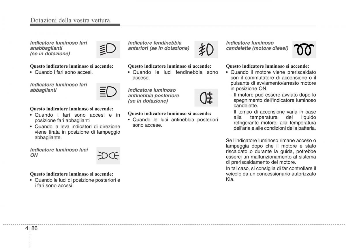 KIA Carens III 3 manuale del proprietario / page 175