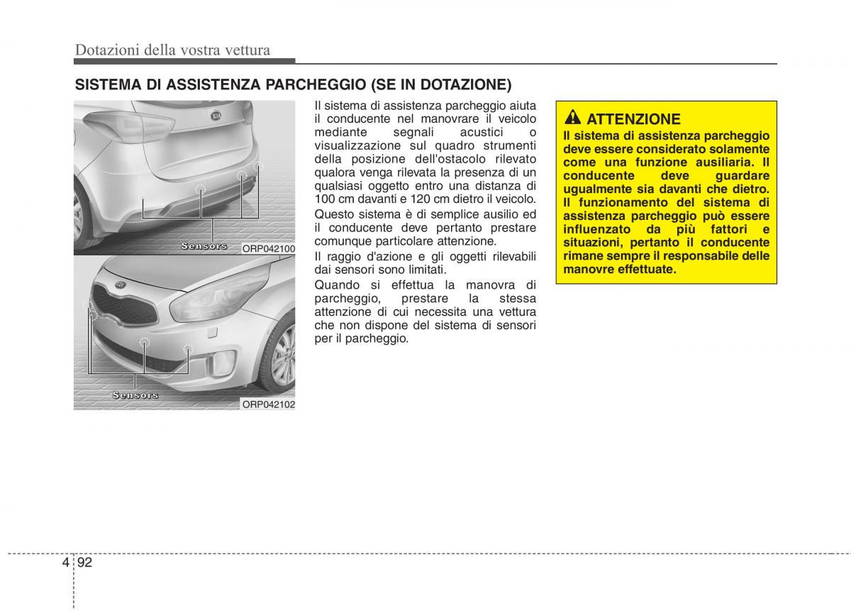 KIA Carens III 3 manuale del proprietario / page 181