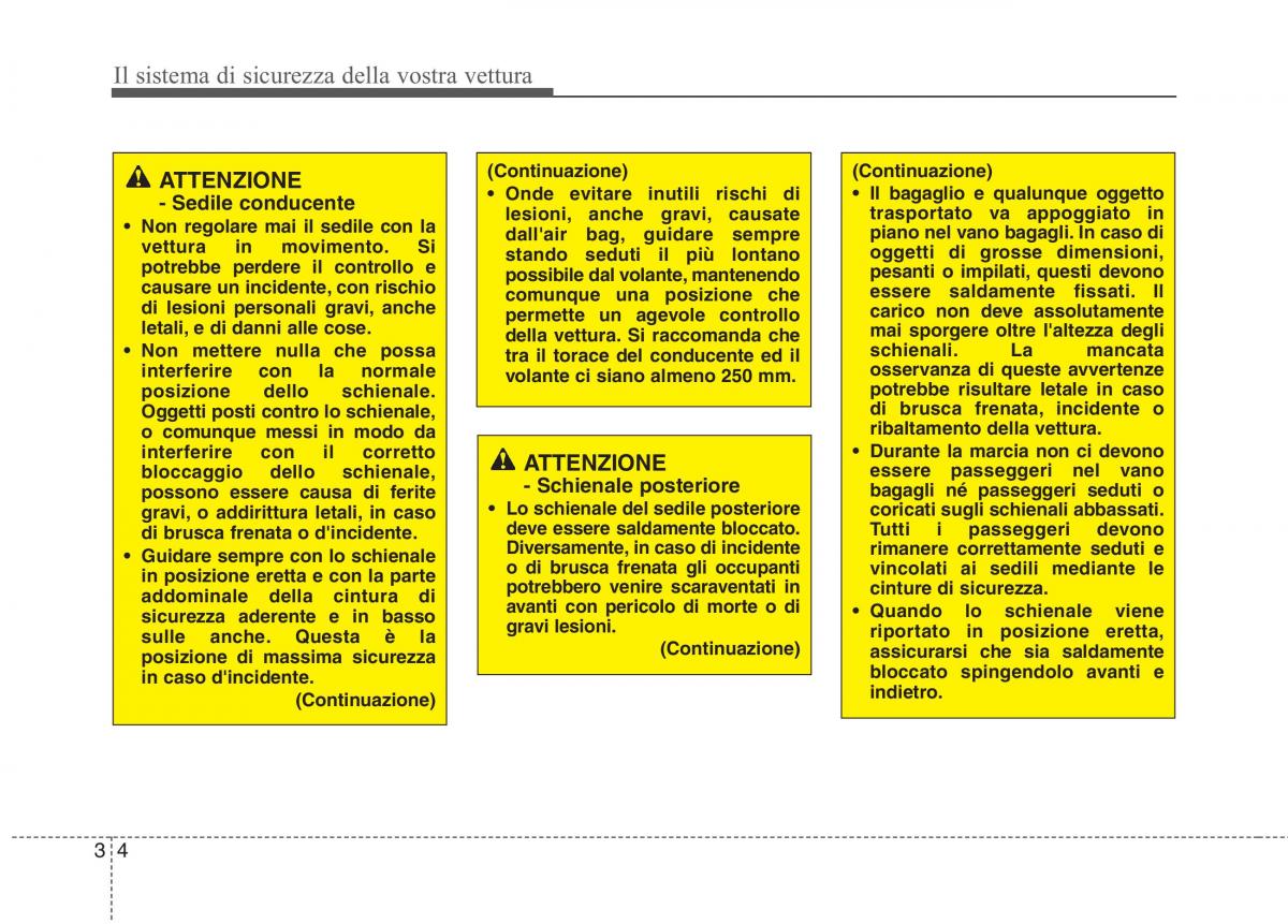 KIA Carens III 3 manuale del proprietario / page 20