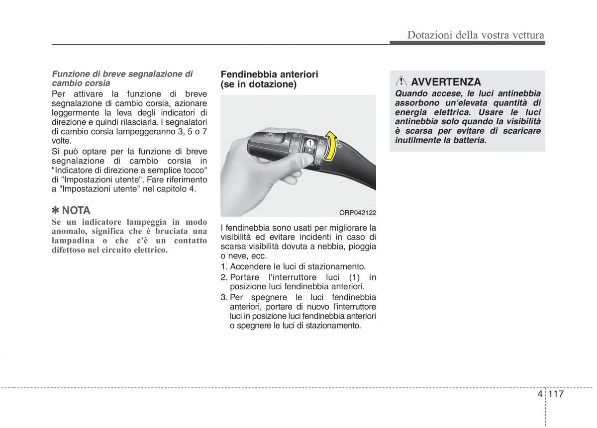 KIA Carens III 3 manuale del proprietario / page 206