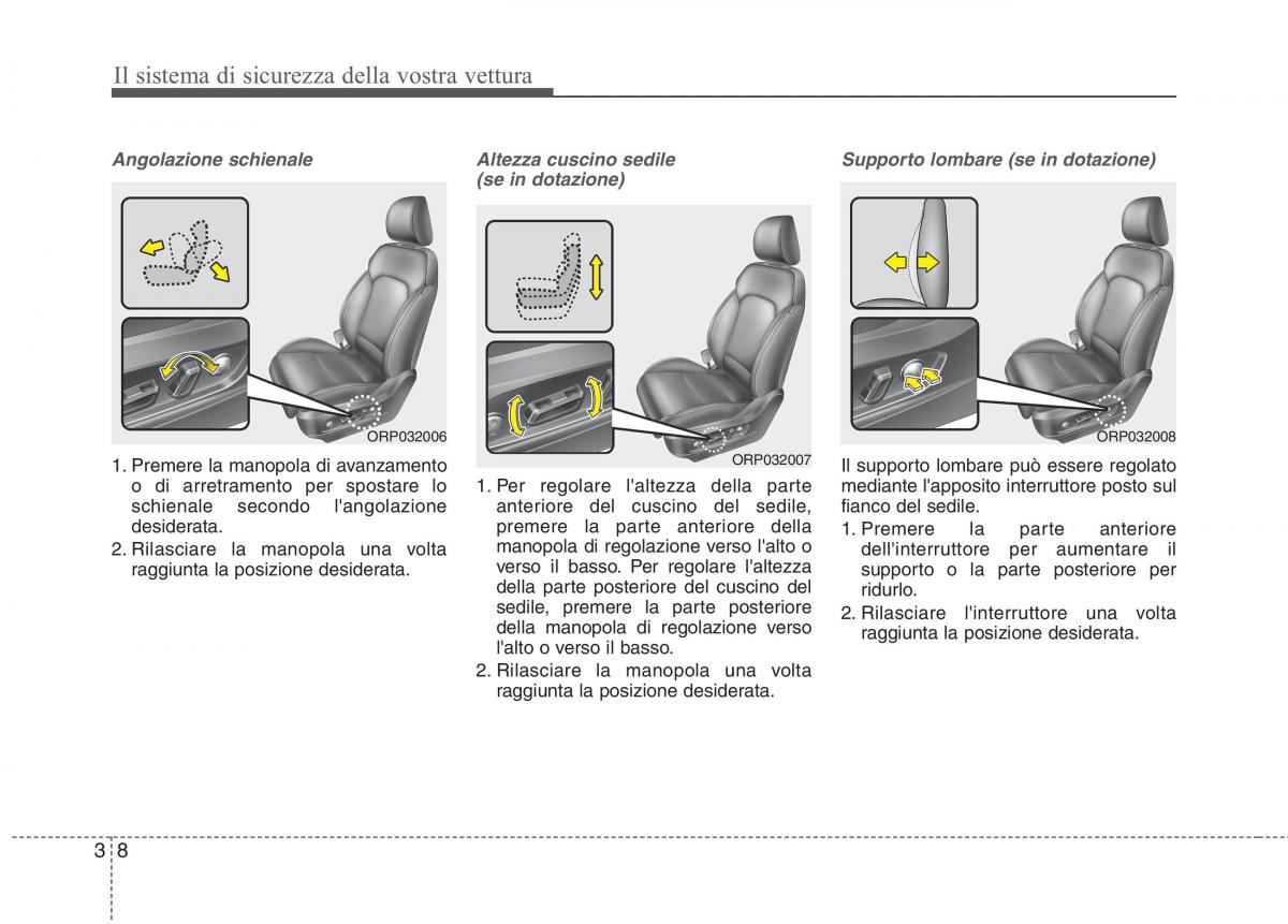 KIA Carens III 3 manuale del proprietario / page 24