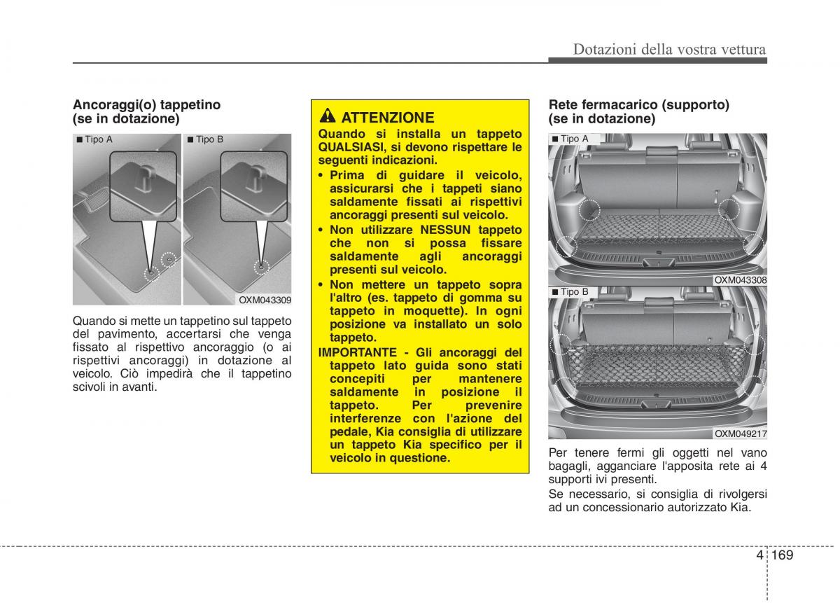 KIA Carens III 3 manuale del proprietario / page 258