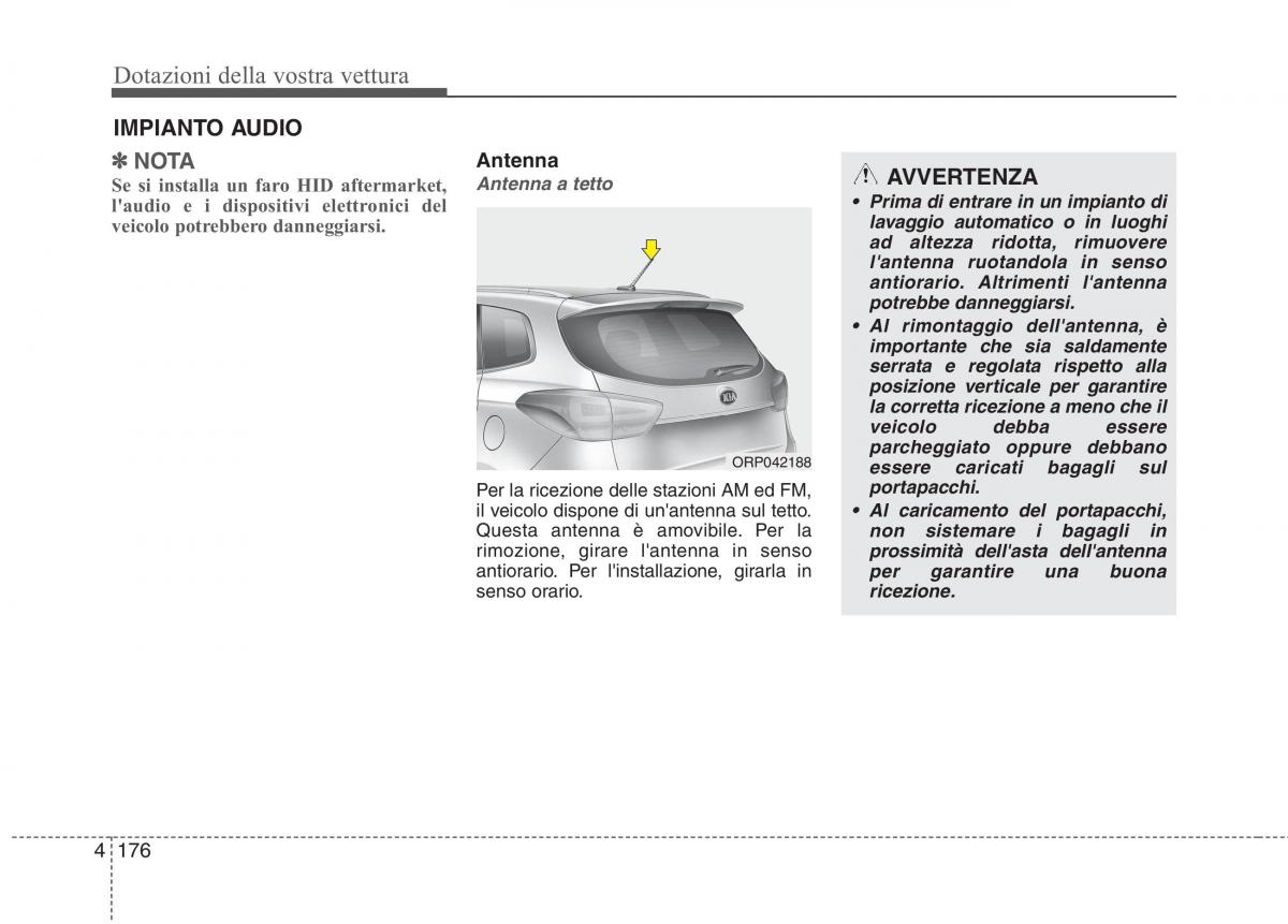 KIA Carens III 3 manuale del proprietario / page 265