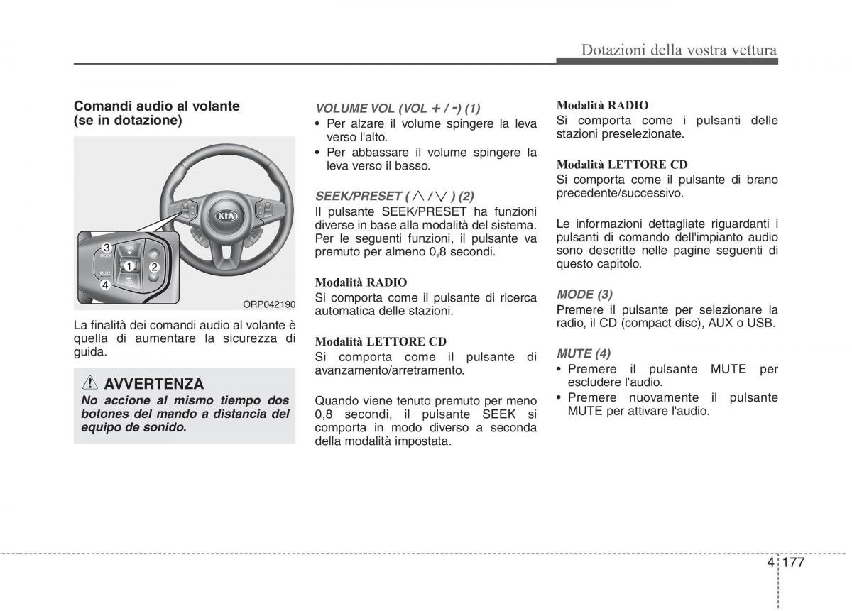 KIA Carens III 3 manuale del proprietario / page 266