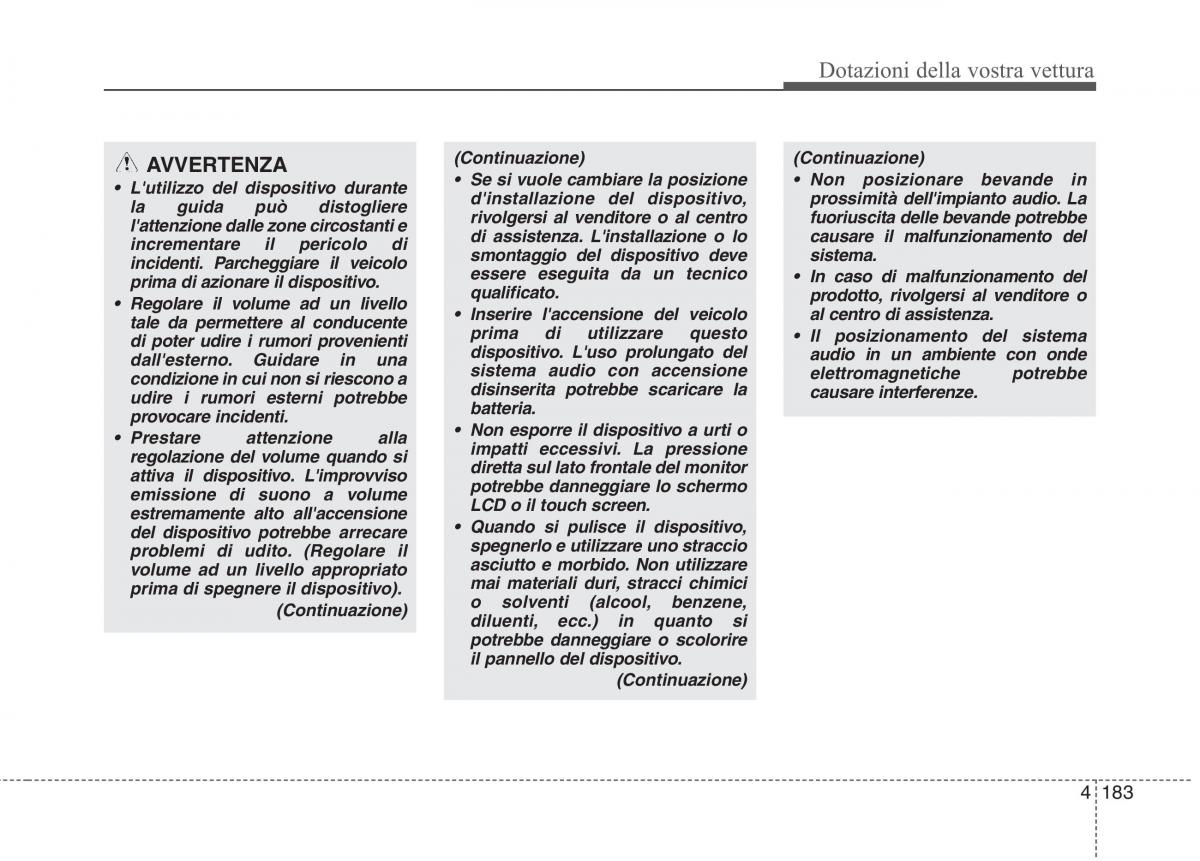 KIA Carens III 3 manuale del proprietario / page 272