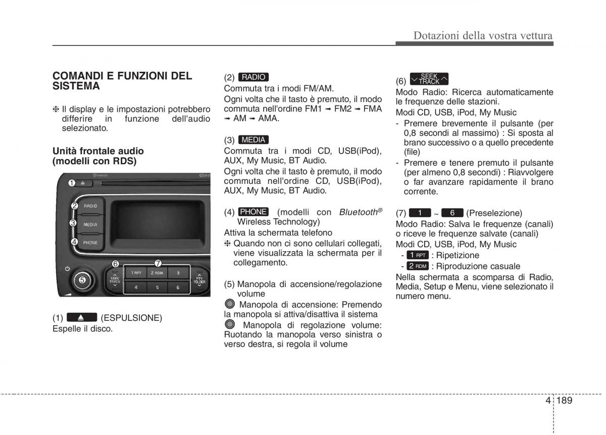 KIA Carens III 3 manuale del proprietario / page 278