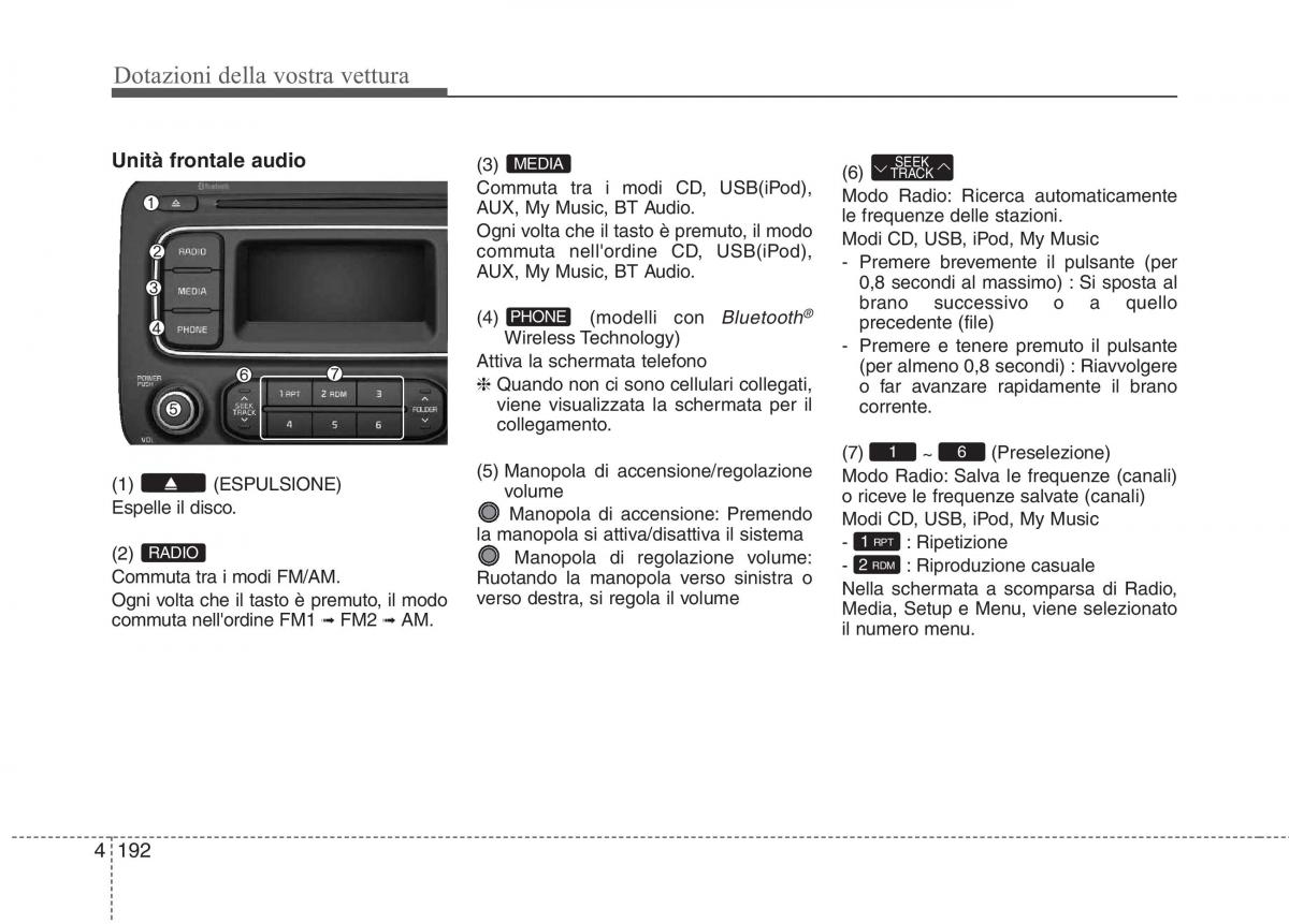 KIA Carens III 3 manuale del proprietario / page 281