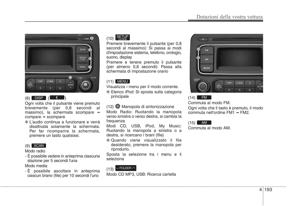 KIA Carens III 3 manuale del proprietario / page 282