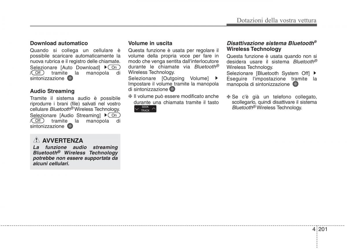 KIA Carens III 3 manuale del proprietario / page 290