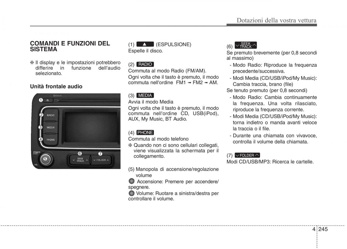 KIA Carens III 3 manuale del proprietario / page 334