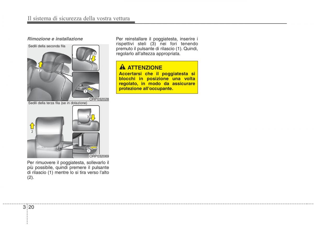 KIA Carens III 3 manuale del proprietario / page 36