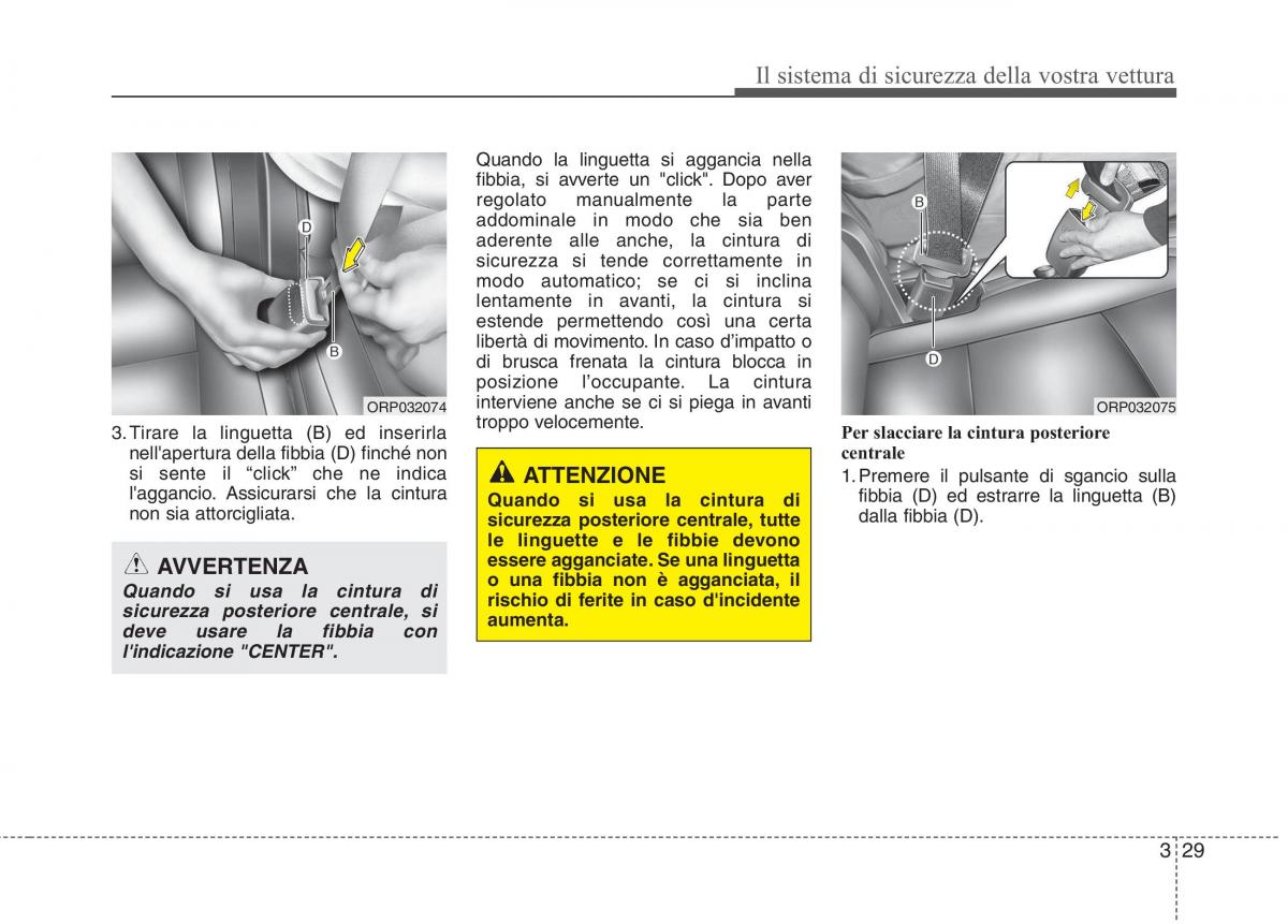 KIA Carens III 3 manuale del proprietario / page 45