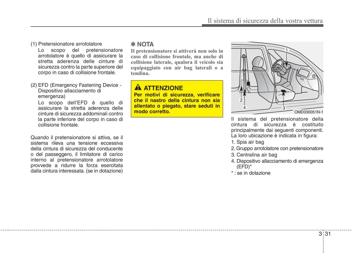 KIA Carens III 3 manuale del proprietario / page 47