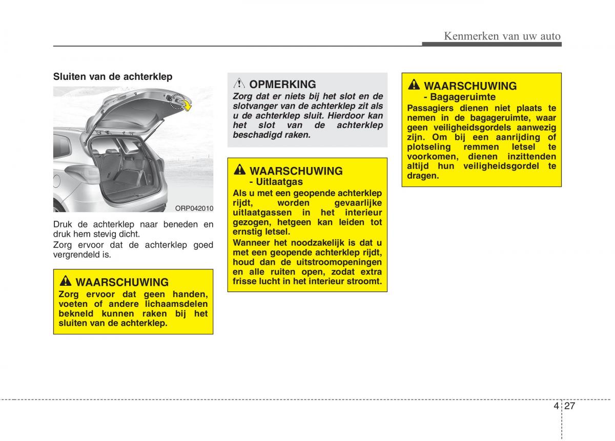 KIA Carens III 3 handleiding / page 117