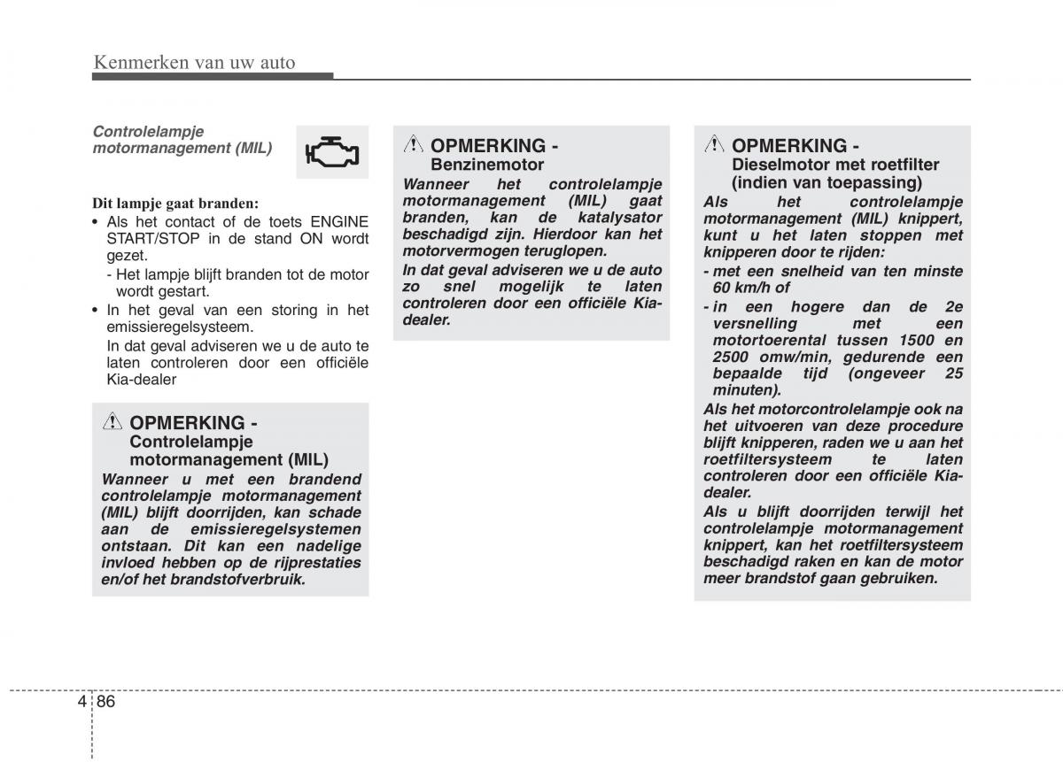 KIA Carens III 3 handleiding / page 176