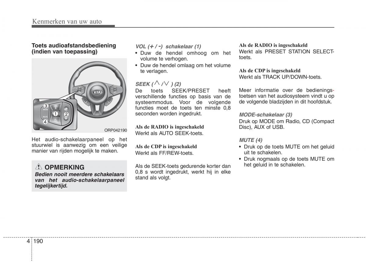 KIA Carens III 3 handleiding / page 280