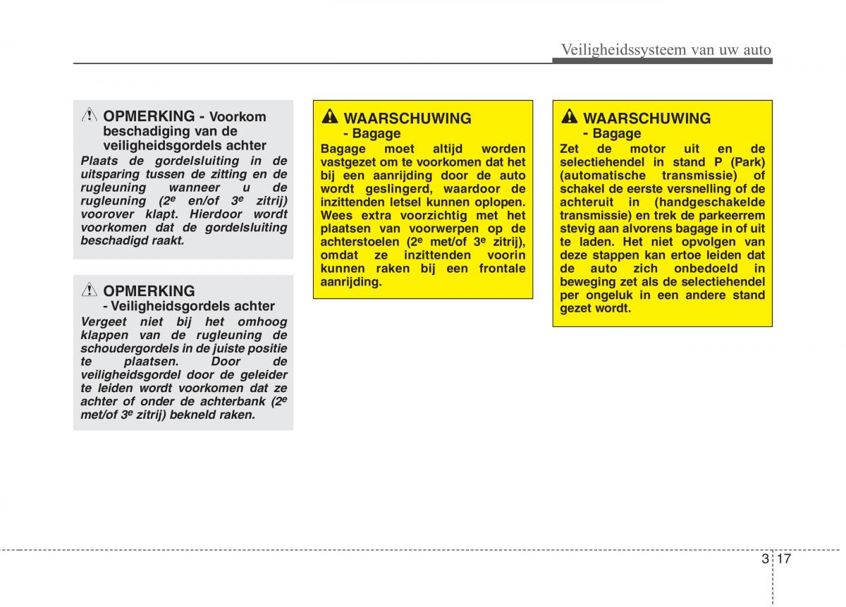 KIA Carens III 3 handleiding / page 33