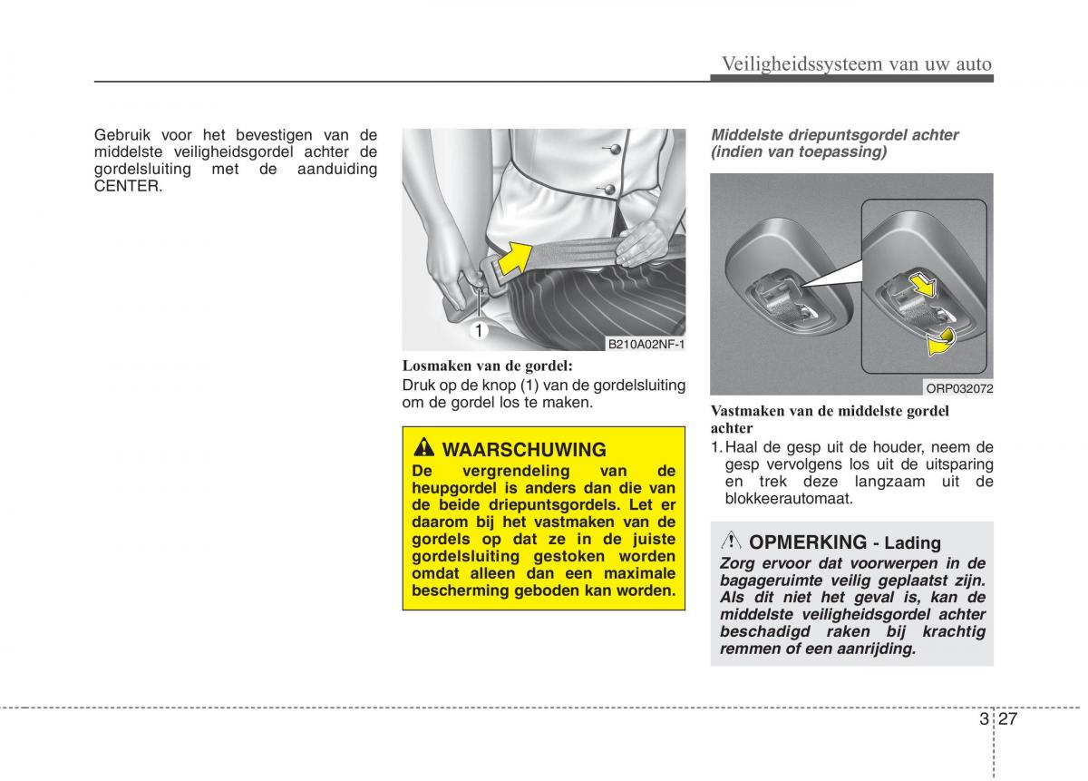 KIA Carens III 3 handleiding / page 43