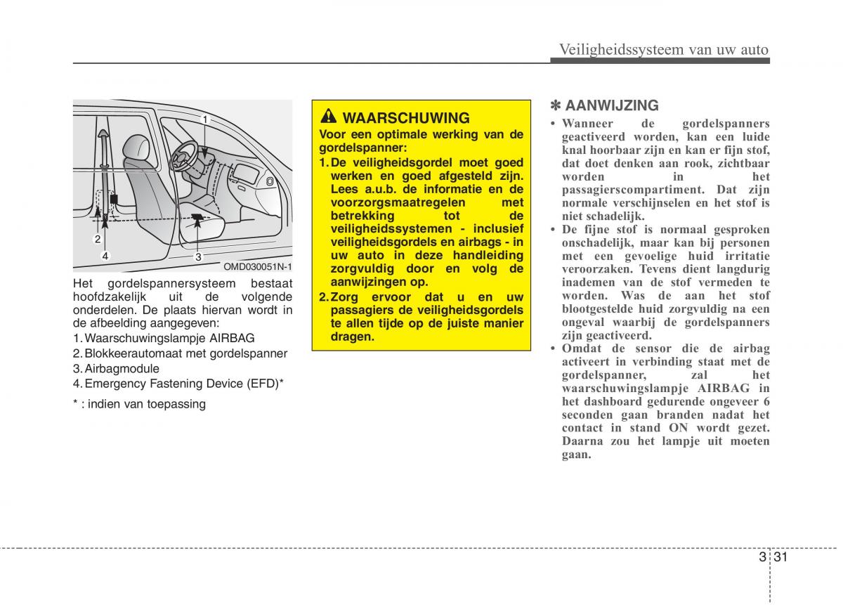 KIA Carens III 3 handleiding / page 47