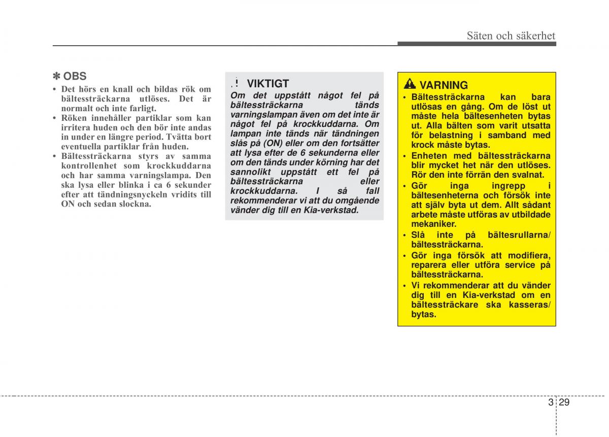 KIA Carens III 3 instruktionsbok / page 56