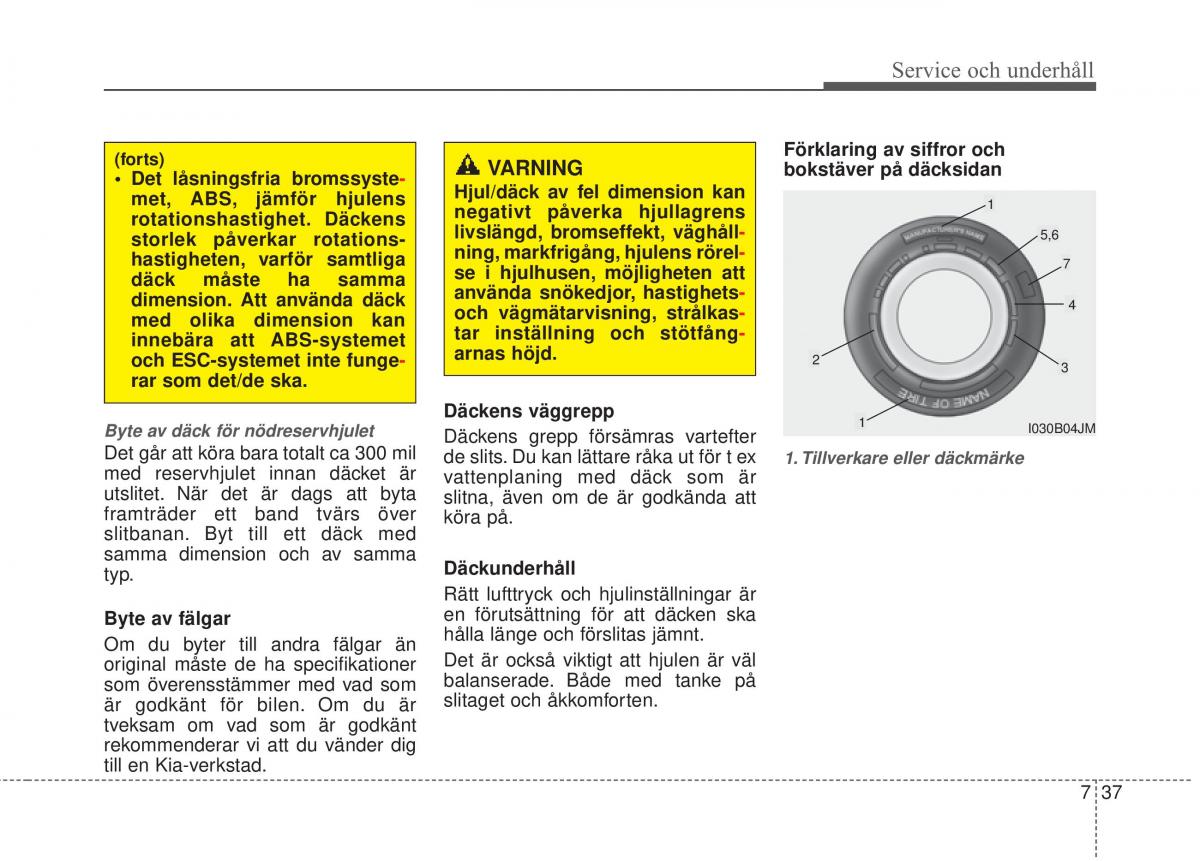 KIA Carens III 3 instruktionsbok / page 577